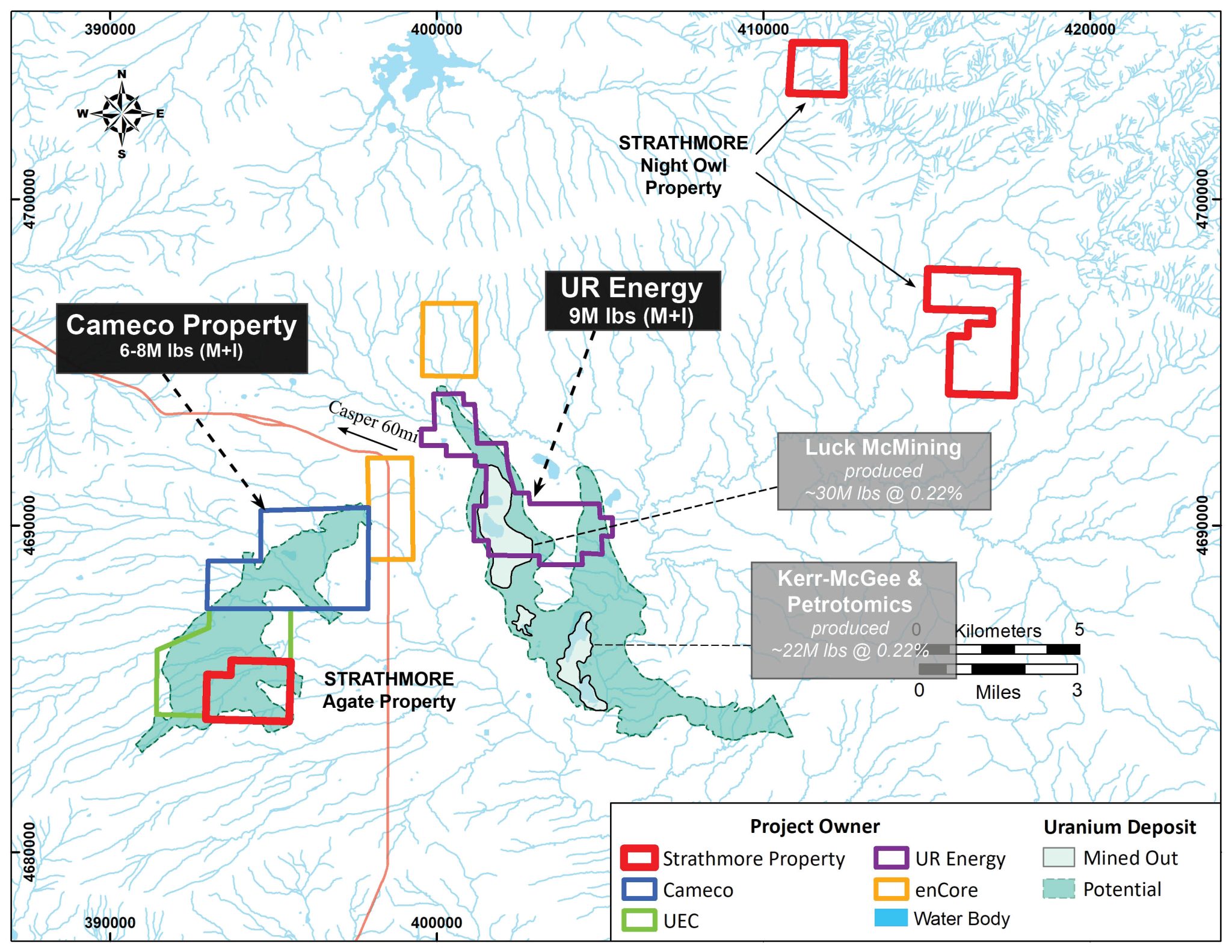 Agate Project in Wyoming Strathmore Plus Uranium Corp